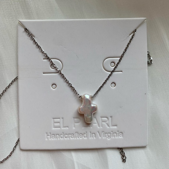 Fresh water pearl choker cross shape pearl - Picture 4 of 4